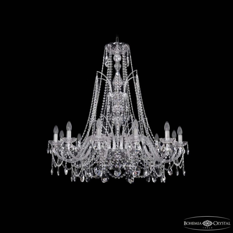 Подвесная люстра Bohemia Ivele Crystal 1411 1411/12/360/XL-96 Ni