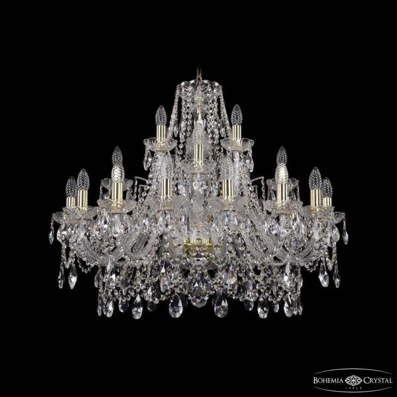 Подвесная люстра Bohemia Ivele Crystal 1411 1411/16+8+4/300 G