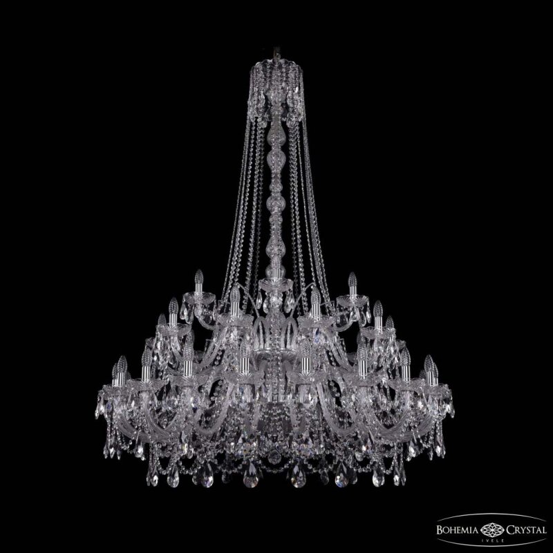 Подвесная люстра Bohemia Ivele Crystal 1411 1411/20+10+5/460/h-175/2d Ni