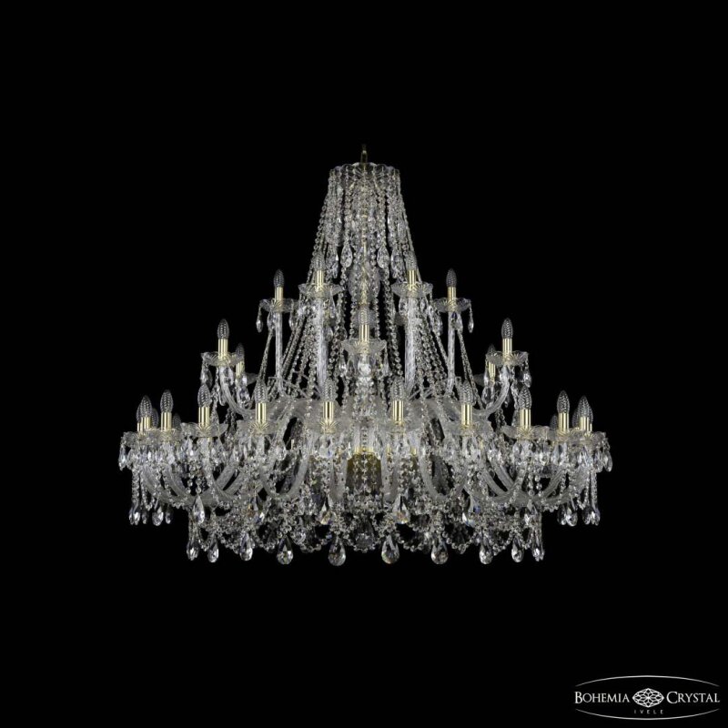 Подвесная люстра Bohemia Ivele Crystal 1411 1411/24+6+6/530 G