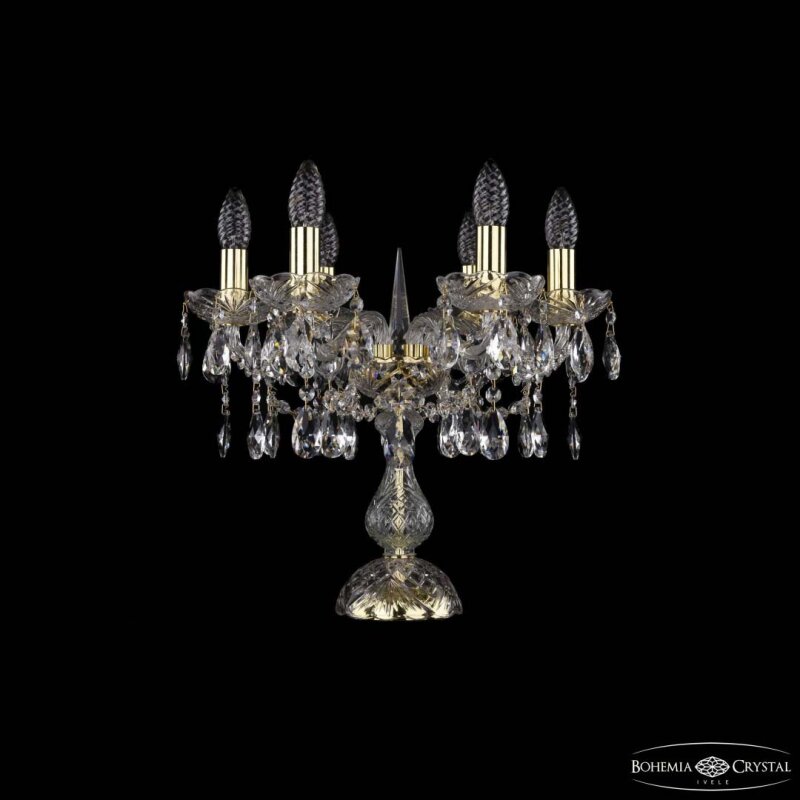 Настольная лампа декоративная Bohemia Ivele Crystal 1413 1413L/6/141-39 G