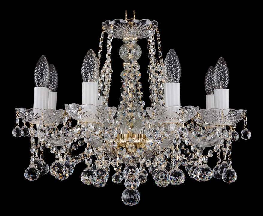 Подвесная люстра Bohemia Ivele Crystal 1413 1413/8/165/G/Balls