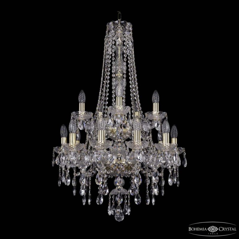 Подвесная люстра Bohemia Ivele Crystal 1415 1415/10+5/200/h-92/2d G