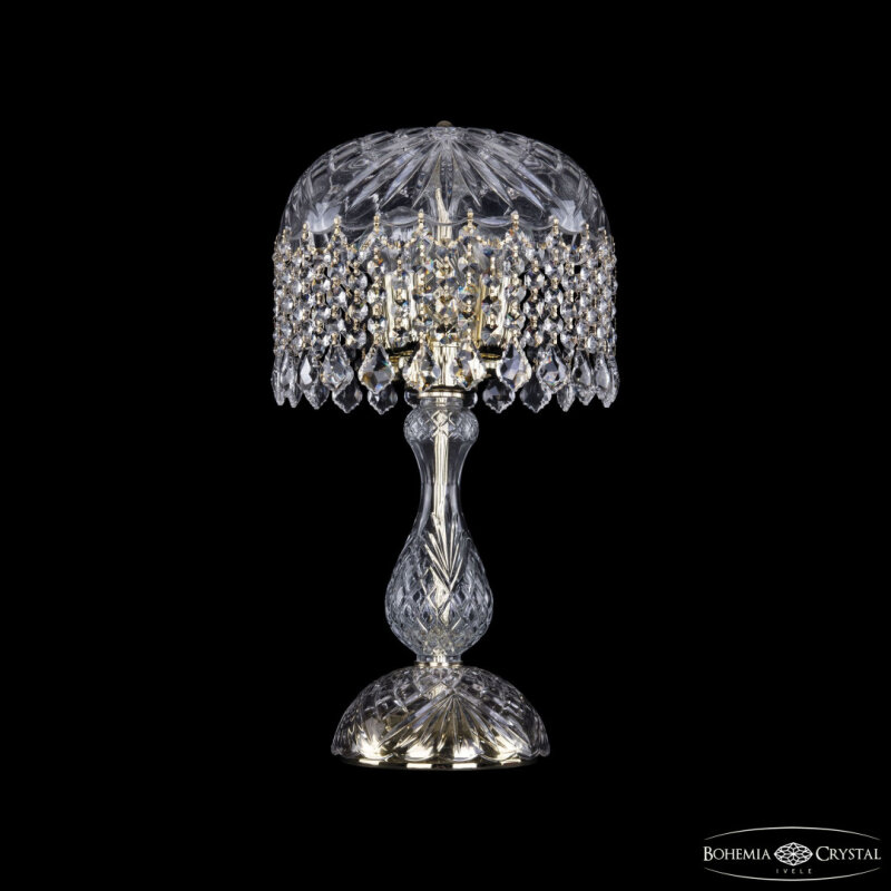 Настольная лампа декоративная Bohemia Ivele Crystal 1478 14781L1/25 G Leafs