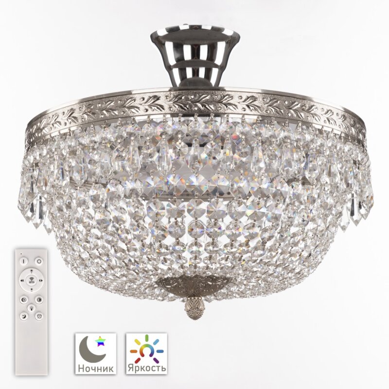 Потолочная люстра Bohemia Ivele Crystal 1901 19011/35IV/LED-DIM Ni