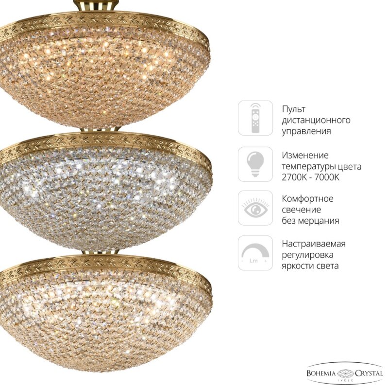 Потолочная люстра Bohemia Ivele Crystal 1932 19321/45IV/LED-DIM G