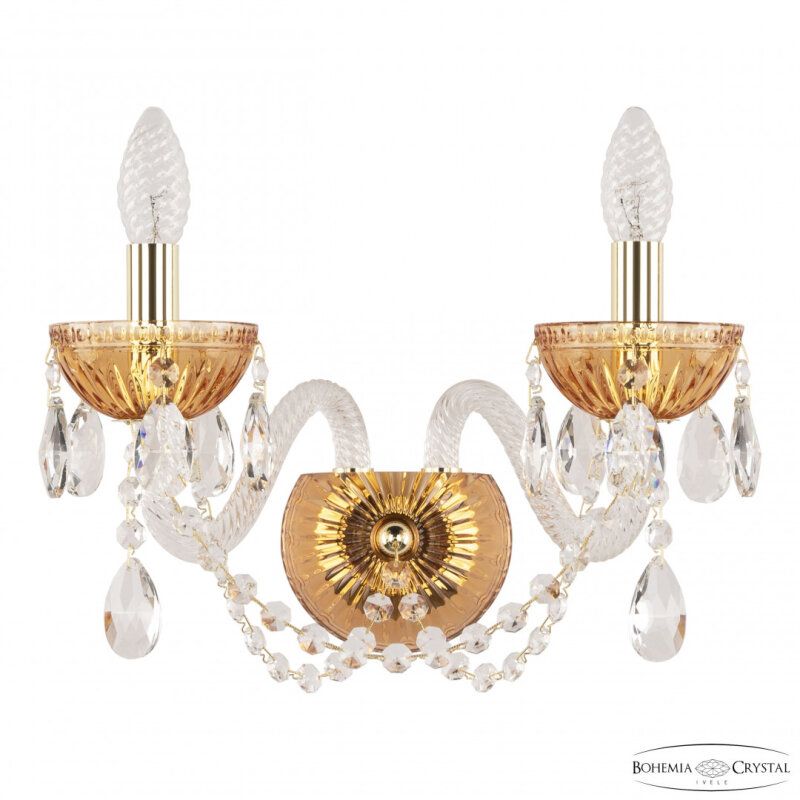 Бра Bohemia Ivele Crystal 5402 5402B/2/165 G Amber/M-1G