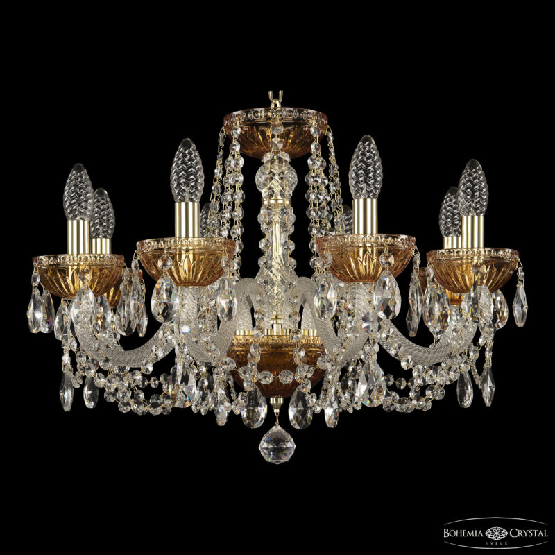 Подвесная люстра Bohemia Ivele Crystal 5402 5402/8/195 G Amber/M-1G