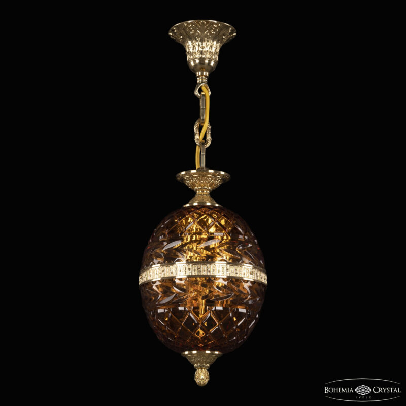 Подвесная люстра Bohemia Ivele Crystal 5680 5680/18 G Amber/M-1F