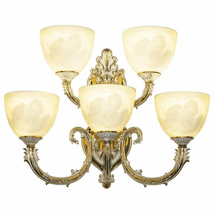 Бра Bohemia Ivele Crystal 7109 7109B16/3+2/210 GW P1 U Angel