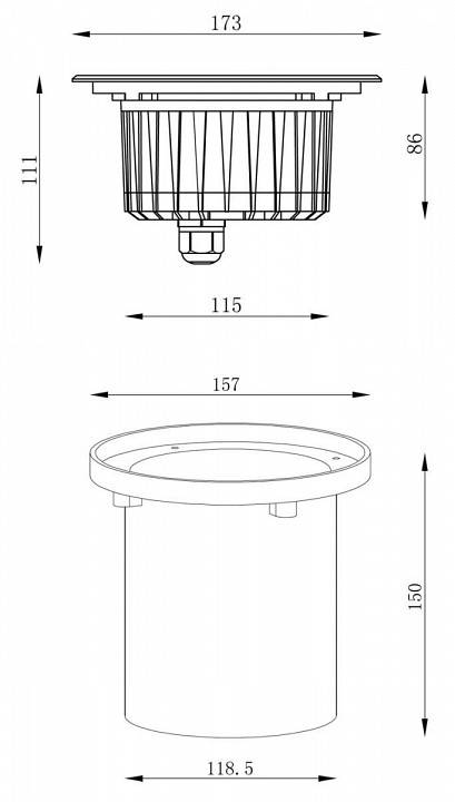 Светильник грунтовый встраиваемый Deko-Light HP IV WW 730296