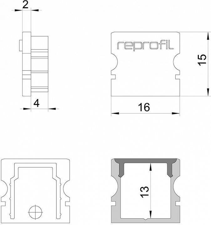 Набор заглушек для профиля Deko-Light P-AU-02-10 10 шт. 978052