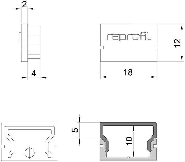 Набор из 10 заглушек для профиля Deko-Light H-AU-01-12 979012
