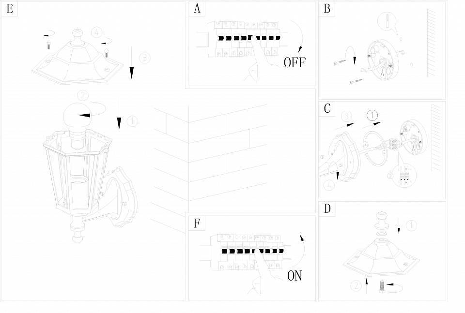 Светильник на штанге Eglo ПРОМО Laterna 5 22463