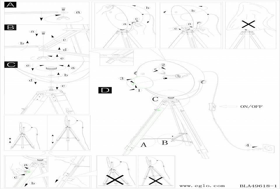 Торшер Eglo Covaleda 49877