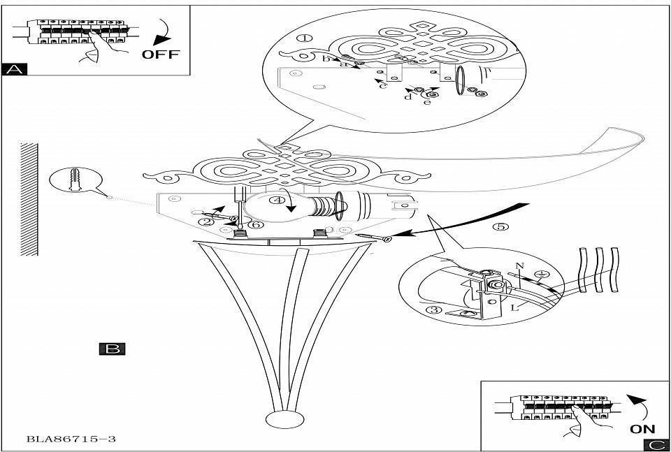 Накладной светильник Eglo Mestre 415 мм 86715