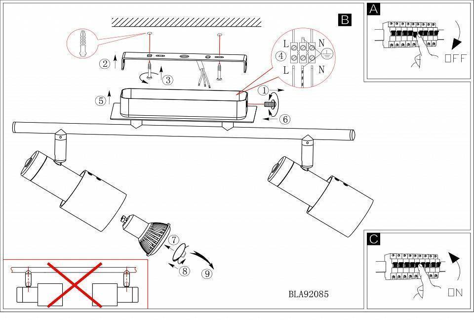 Спот Eglo Davida 3хGU10 92085