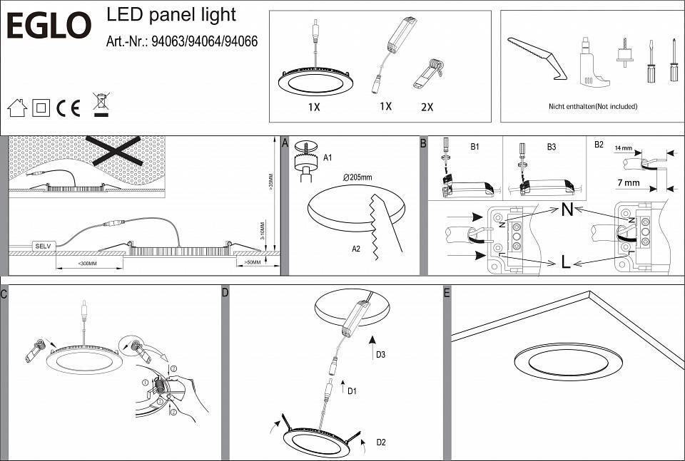 Встраиваемый светильник Eglo Fueva 1 94063