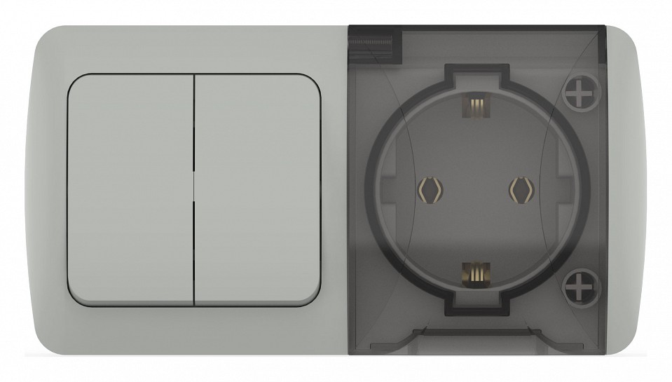 Блок с розеткой и выключателем Elbi Eleсtriс Eva 554-011500-922