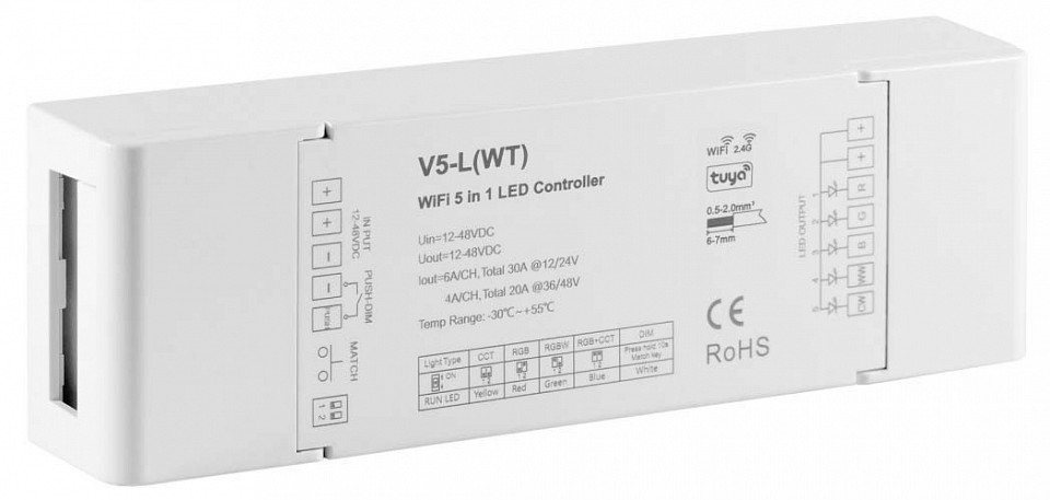 Контроллер-выключатель Wi-Fi для смартфонов и планшетов ELFLED STD ELFLED-WiFicontr V5L(WT)