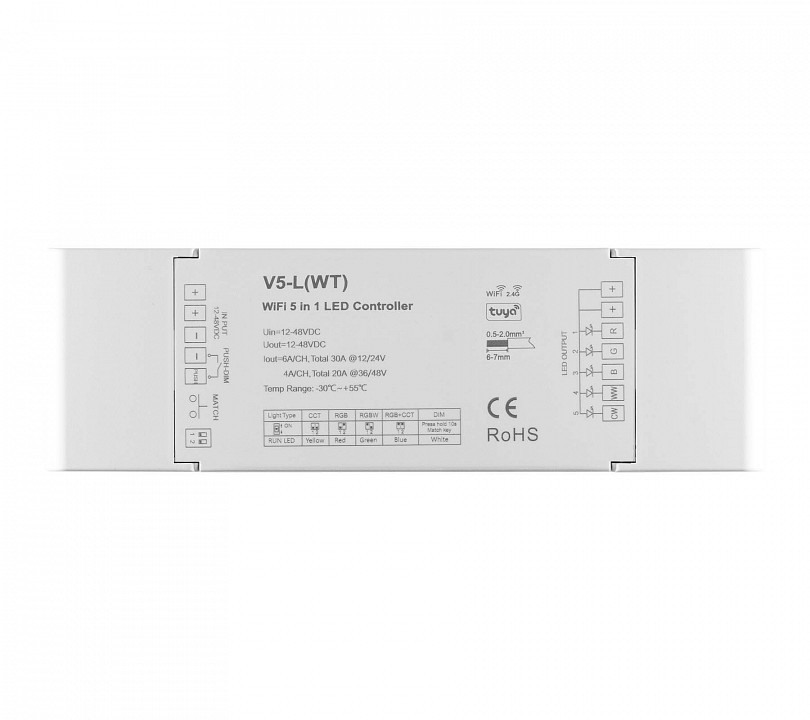 Контроллер-выключатель Wi-Fi для смартфонов и планшетов ELFLED STD ELFLED-WiFicontr V5L(WT)