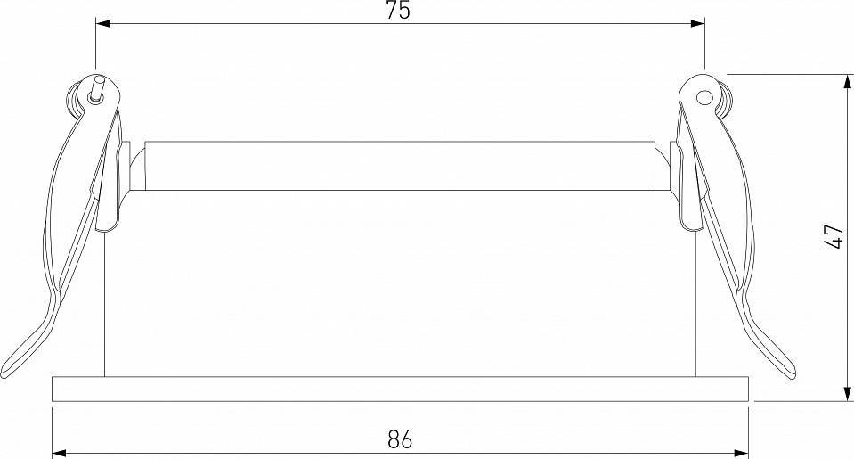 Встраиваемый светильник Elektrostandard Tune белый/серебро a065467
