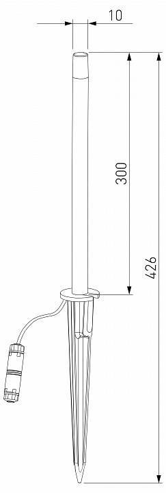 Наземный низкий светильник Elektrostandard Lumos a066688