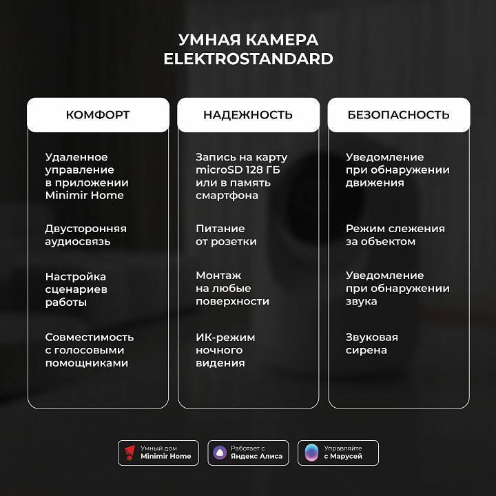 Видеокамера безопасности Elektrostandard WF a069149