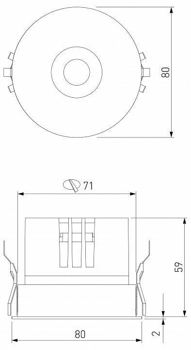 Встраиваемый светильник Elektrostandard Bliss a069406