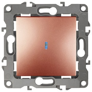 Выключатель одноклавишный с подсветкой без рамки Эра Эра 12 12-1102-14