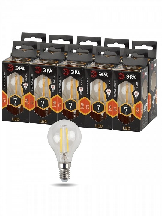 Лампа светодиодная Эра  F-LED P45-7W-827-E14