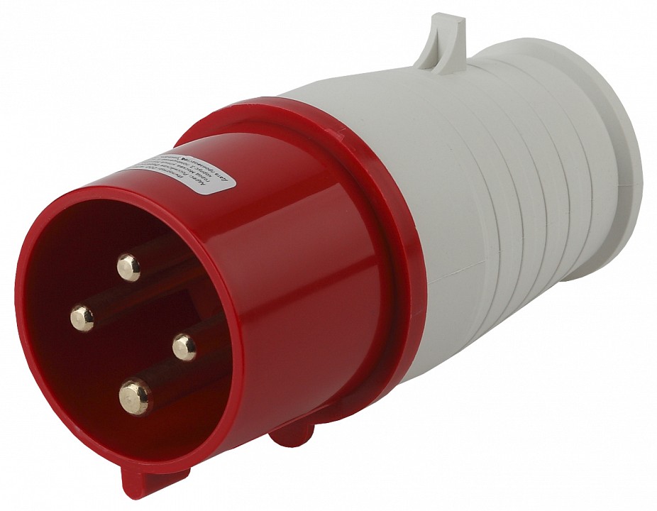 Вилка прямая ЭРА 3P+PE 32А IP44 V-32-3P-PE-IP44