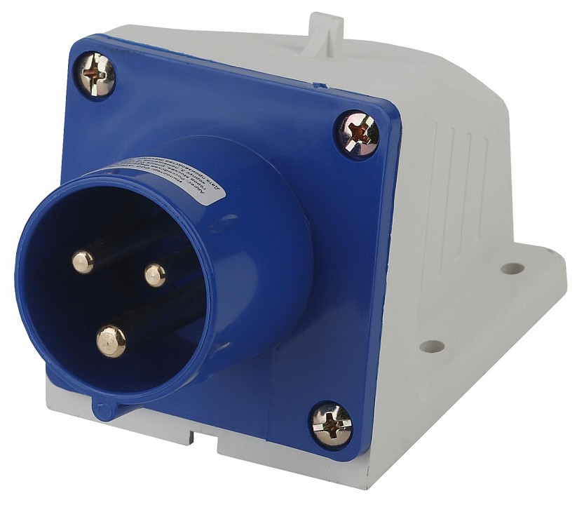 Вилка прямая 2P+PE Эра  VS-16-2P-PE-IP44