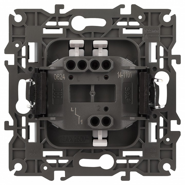Выключатель одноклавишный без рамки Эра Эра Elegance 14-1101-01