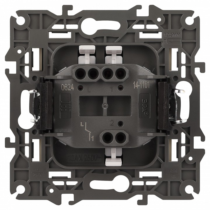Выключатель одноклавишный без рамки Эра Эра Elegance 14-1101-02