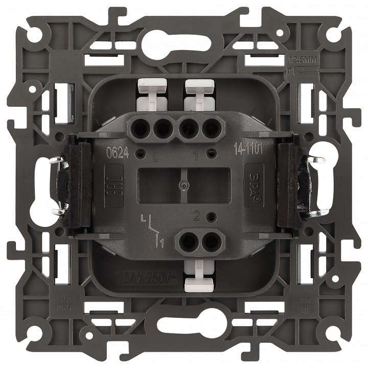 Выключатель одноклавишный без рамки Эра Эра Elegance 14-1101-03