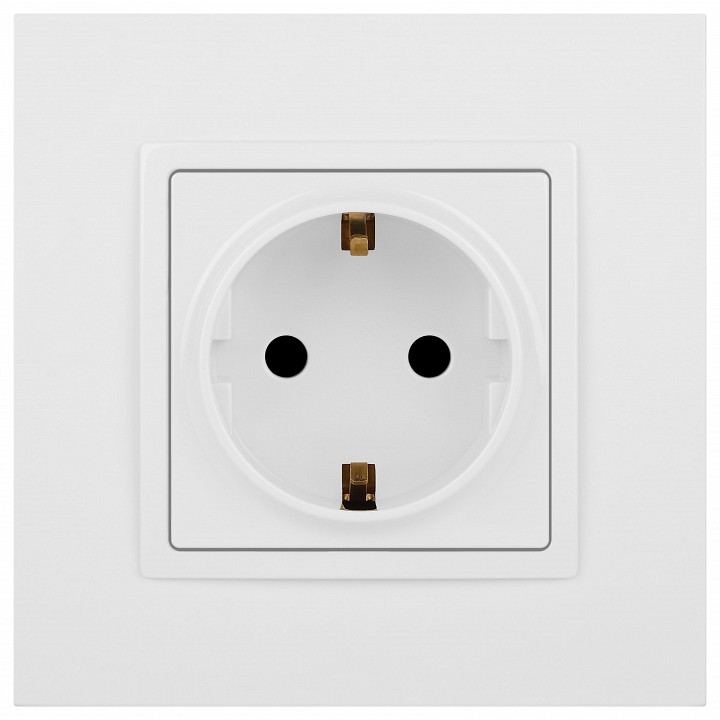 Розетка с заземлением и со шторкой, без рамки Эра Эра Elegance 14-2102-01