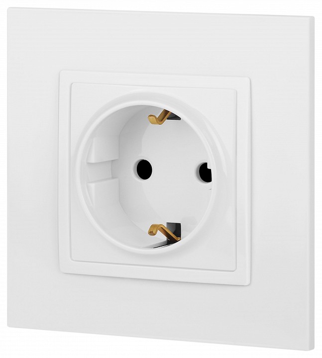 Розетка с заземлением и со шторкой, без рамки Эра Эра Elegance 14-2102-01