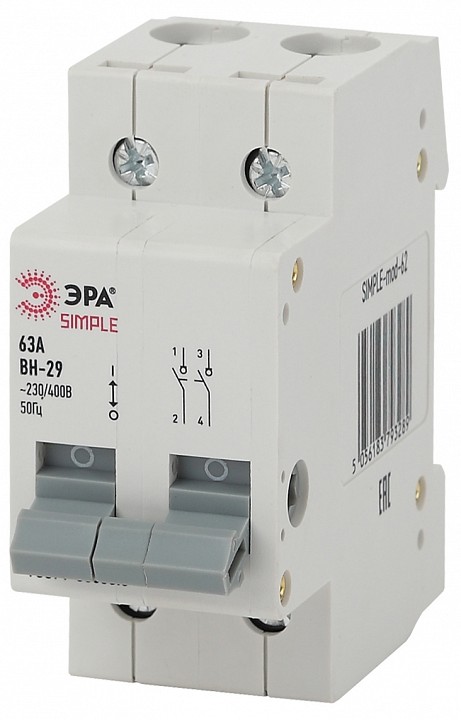 Выключатель нагрузки 2P Эра ВН-29 SIMPLE-mod-62