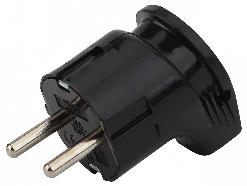 Вилка угловая с заземлением Эра  Vx3-B