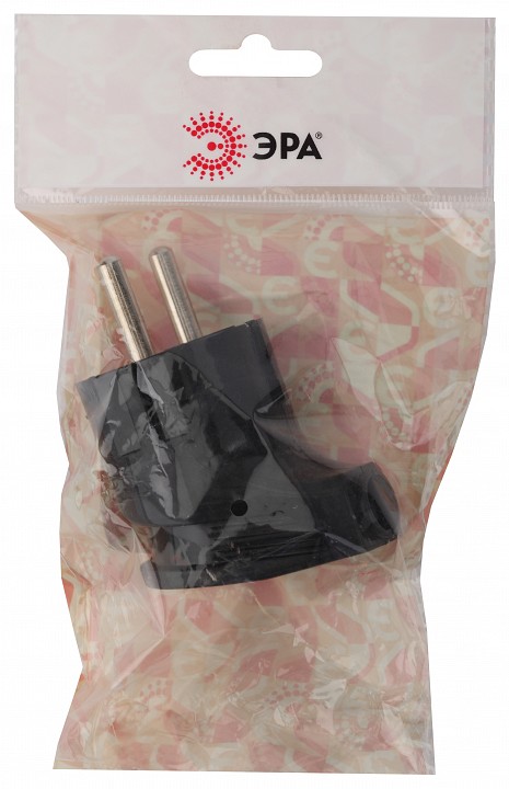 Вилка угловая с заземлением Эра  Vx3-B