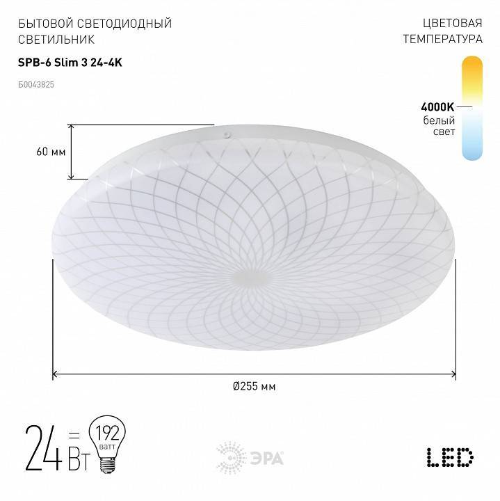 Накладной светильник Эра Slim SPB-6 Slim 3 24-4K