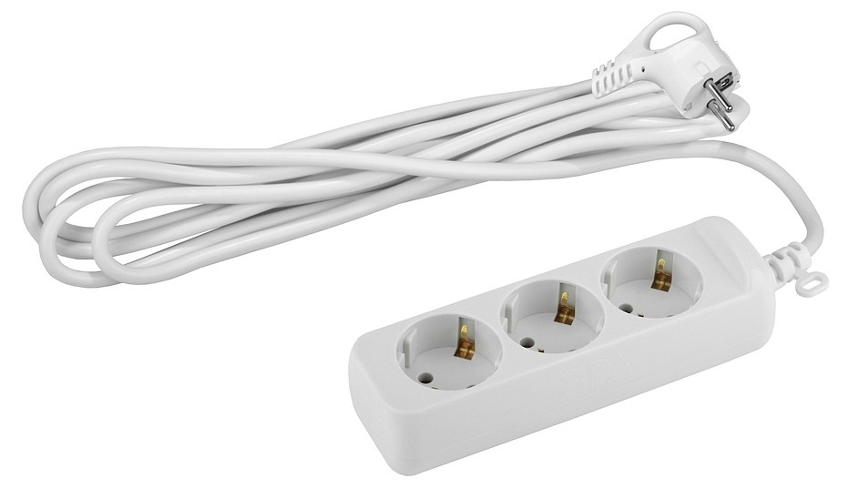 Удлинитель ЭРА U-3e 3 розетки с заземлением 7 м 3х1.5 мм² U-3e-7m-3x1,5