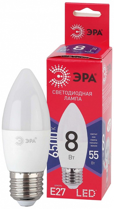 Лампа светодиодная Эра  LED B35-8W-865-E27 R