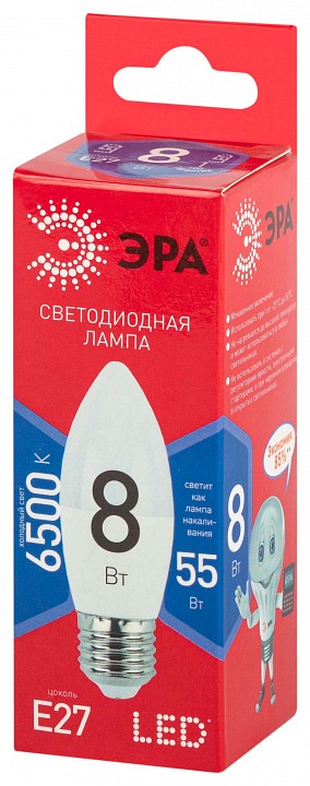 Лампа светодиодная Эра  LED B35-8W-865-E27 R