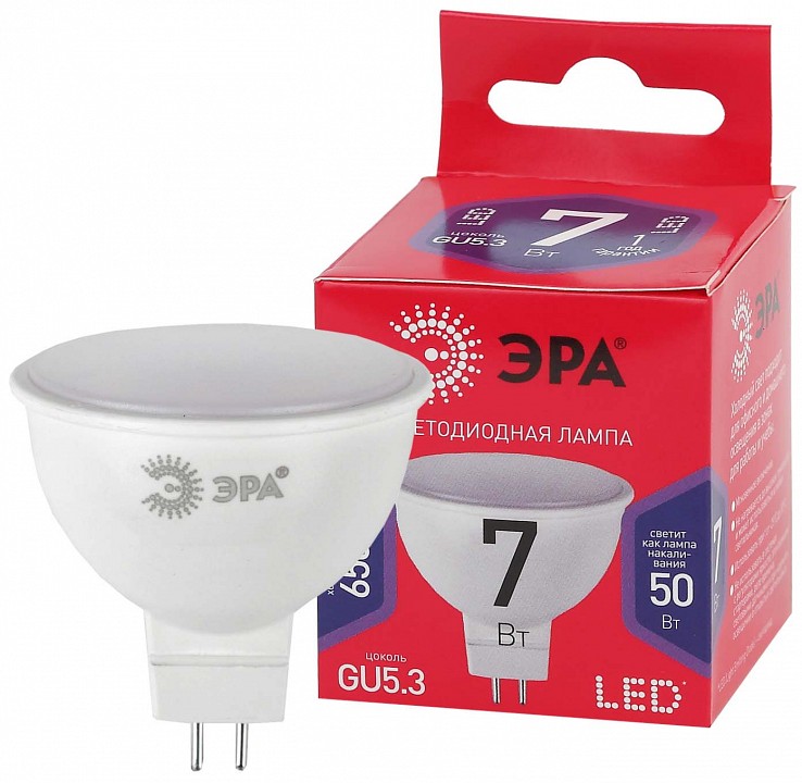 Лампа светодиодная Эра  LED MR16-7W-865-GU5.3 R