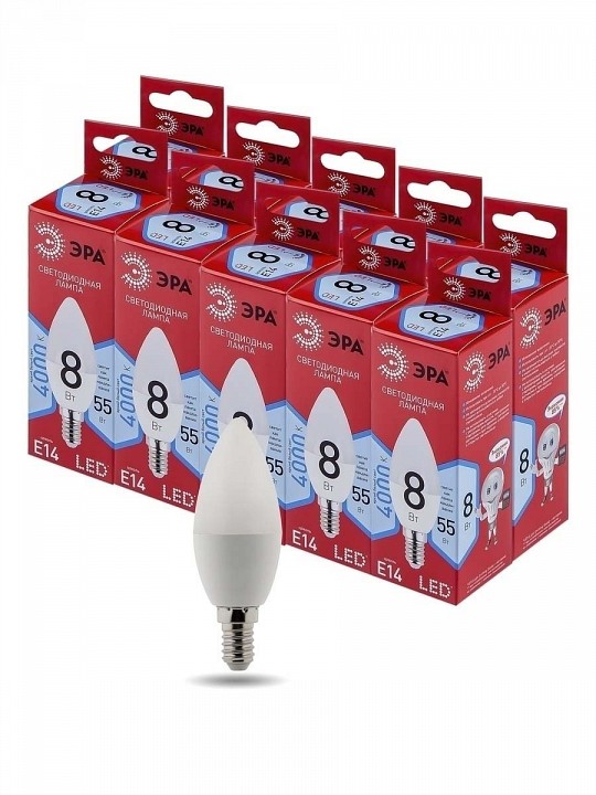 Лампа светодиодная Эра  LED B35-8W-840-E14 R