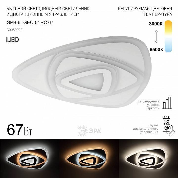 Накладной светильник Эра  SPB-6 GEO 5 RC 67