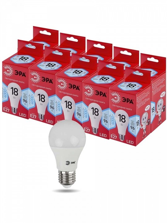 Лампа светодиодная Эра  LED A65-18W-840-E27 R