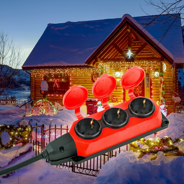 Удлинитель Эра  UK-3e-3x1,5-40m-IP44(KG)